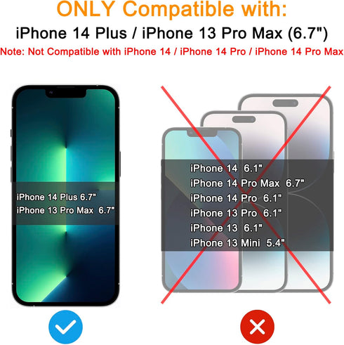 TECHO Privacy Screen Protector Compatible with iPhone 14 Plus/iPhone 13 Pro Max Tempered Glass Film (Edge to Edge Full Coverage) (Anti Spy) (Case ...