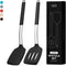 Home Hero Silicone Spatula Set with Ergonomic Handles - Stainless Steel High Heat Resistant Solid & Slotted Turner, BPA Free Non Stick Kitchen Ute...