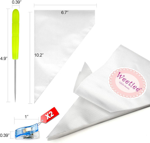 Tipless Piping Bags - 100pcs 12-Inch Disposable Piping Pastry Bag for Royal Icing/Cookies Decorating - Best Frosting Icing Bags Cookie/Cake Decora...