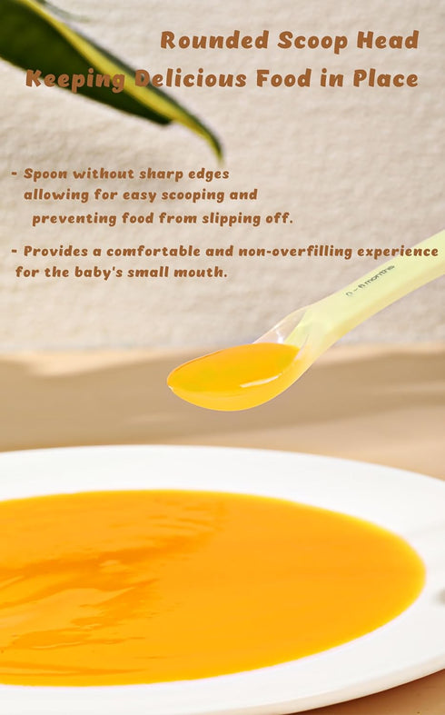 Baby Spoons, First Stage Feeding For Baby, Soft Silicone, Toddler spoon, Baby's First Foods Spoon Set with Travel Case, Gum-Friendly, Baby Gifts, ...