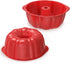 SILIVO 7 inch Silicone Buntz Cake Pans (2 Pack) - 6 Cup Nonstick Silicone Fluted Tube Pans for Baking for Cake, Brownie and Monkey Bread...