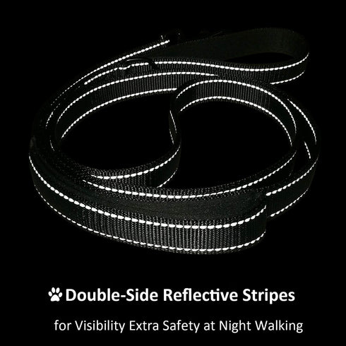 Dog Leash 6 Foot Long Traffic Padded Two Handle Heavy Duty Double Handles Lead for Large Dogs or Medium Dogs Training Reflective Leashes Dual Hand...