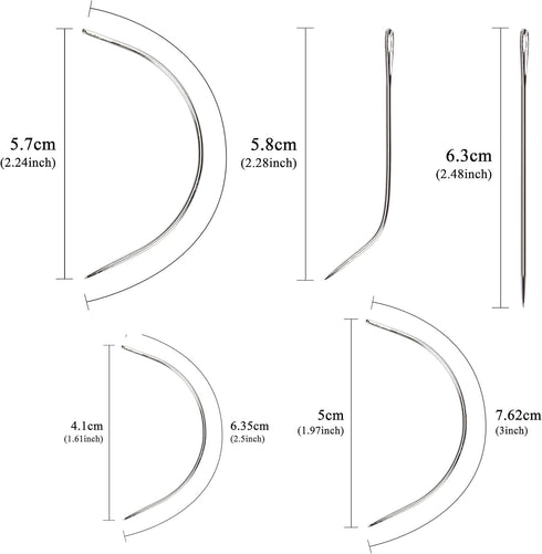Ryalan Weaving Needle Combo Deal Black Thread with 10pcs Needle for Making Wig Sewing Hair Weft Hair Weave Extension, Big Medium and Small C J Sha...