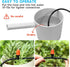 Micro Drip Irrigation Kit, Yulaiyoen Garden Irrigation System Plant Automatic Watering Kit with 32.8ft 1/4inch Blank Distribution Tubing Hose Adju...