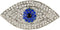 EVER FAITH Lucky Evil Eye Blue Austrian Crystal Brooch Pin...