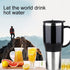 Hot Water Heater Mug for Car - Car Electric Kettle Heated Stainless steel Portable Cigarette Lighter Heating Cup Coffee Cup with Charger for Outdo...