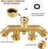 Heavy Duty Garden Faucet Splitter Hose Splitter (4-Way Brass)...