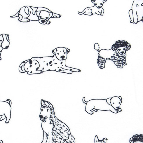 3-Piece Dog Sketch Bed Sheet Set for Boys & Kids - 1 Twin Flat and 1 Twin Fitted Sheet, Queen Pillowcase, Soft Brushed Microfiber Smooth Durable P...