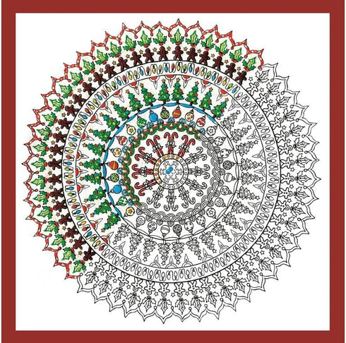Design Works Crafts Zenbroidery, Christmas Mandala, 10" x 10" Craft Kit, Various...