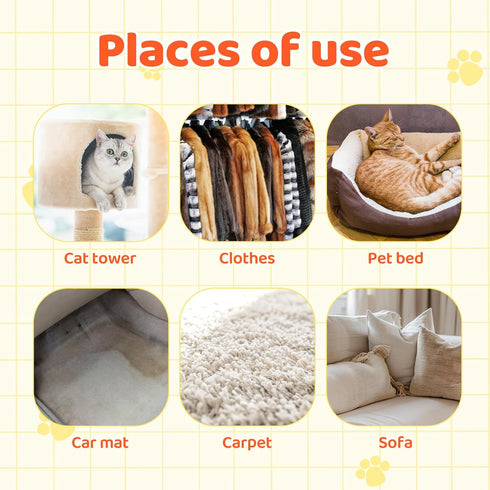 2pcs Silicone Pet Hair Brushes, Convenient Block Roller Cleaner Reusable Pet Hair Carpet Brush Portable Carpet Cleaner Roller for Furnishings Sofa...