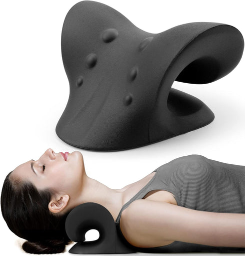 RESTCLOUD Neck and Shoulder Relaxer, Cervical Traction Device for TMJ Pain Relief and Cervical Spine Alignment, Chiropractic Pillow, Neck Stretche...