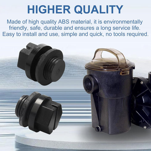 SPX1700FG Pool Pump Pipe Plug Drain Plugs with Gaskets 2-Pack Compatible with Hayward Pool Cleaner Pumps & Power-flo LX Pump Series for Swimming P...
