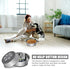 Stainless Steel Anti-Slip cat Bowls,Non-Slip Stainless Steel Pet Bowl with Foot Mat - Perfect for Mess-Free Mealtime,Quiet Pet Bowls for Cats and ...