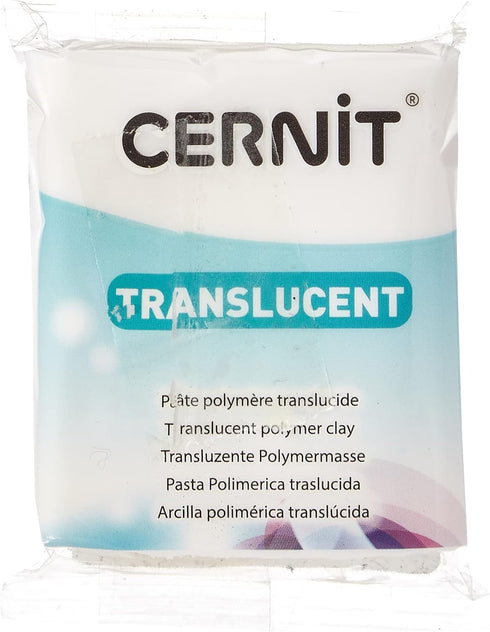 Cernit Transparant Clay 56g, Translucent White, 7 x 5.5 x 1.5 cm...