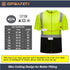 High Visibility Shirts Quick Dry Safety T Shirts with Reflective Strips and Pocket Short Sleeve Mesh Hi Vis Construction Work Class 2 Shirt for Me...