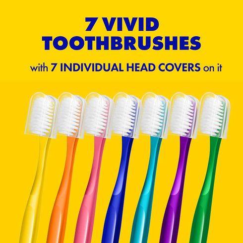 Extra Soft Toothbrush for Adults Sensitive Gums and Teeth with Individual Head Covers, 7 Pcs Manual Toothbrushes - Family and Guests (7 Counts, So...