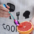 Rainbow Grapefruit Spoons 5 Pieces Set, 4 Stainless Steel Grapefruit Spoon And 1 Grapefruit knife With Titanium Plating, Grapefruit Utensil Set, S...