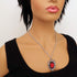 Gothic Red Rose Cameo In Thorns Pendant Necklace...