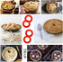 4 Pcs Mini Pie Crust Shields, Silicone Pie Pan Shield for Baking, Mini Pie Crust Protector 4 to 6 in (Red)...