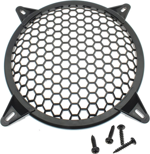 2 Pack 12 Inch Speaker Grills Subwoofer Grill Waffle Grill Guard Protector Covers with Mounting Screws ABS Mesh Round Subwoofer Speaker Cover...