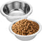 4 Pack Stainless Steel Dog Bowls, 8 Inch Basic Metal Dog Bowls Food and Water Dish for Small Large Dogs, Puppy...