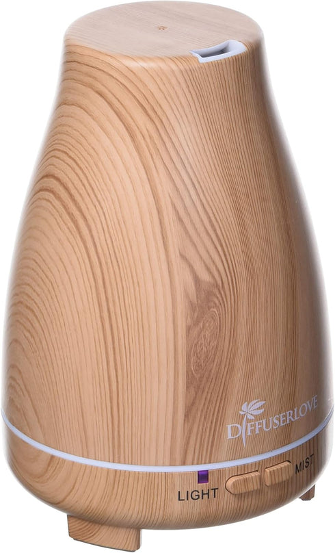 Diffuserlove Essential Oil Diffuser 200ML Aroma Diffuser Mist Humidifiers with 7 Color LED Lights, Auto Shut-Off Function for Bedroom Office Room ...