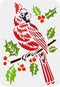 FINGERINSPIRE Cardinal Bird Stencil 11.7x8.3 inch Plastic Cardinal Bird Painting Stencil Bird Branch Pattern Stencils Reusable Stencils for Painti...