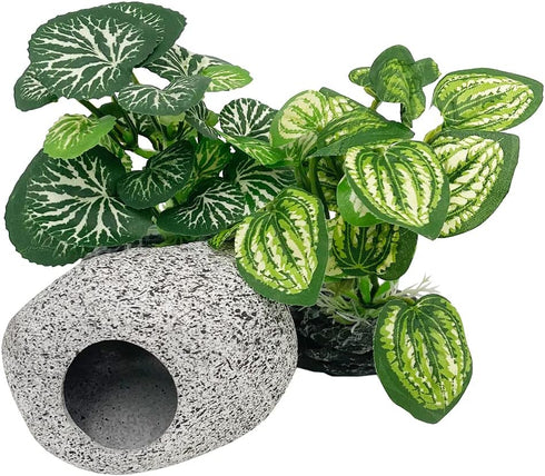 Smoothedo-Pets Aquarium Plants Betta Fish Tank Decorations 4inch/2pcs Soft Silk Artificial Plant Goldfish Waterscape Fish Hides Snake Tank/Reptile...