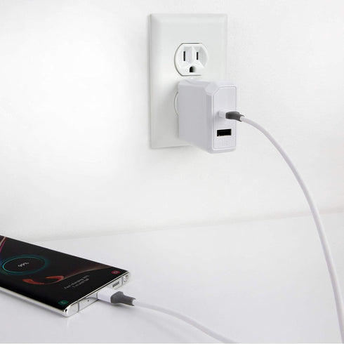 Scosche CC4WG-SP Strikeline USB-C to USB-C Sync Charging Cable, 4 Feet, White/Gray...