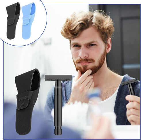 Razor Travel Case, 2Pcs Portable Razor Protective Case Waterproof Shaver Cover Bag Razor Carrying Case Beard Trimmer Storage Protective Case for M...