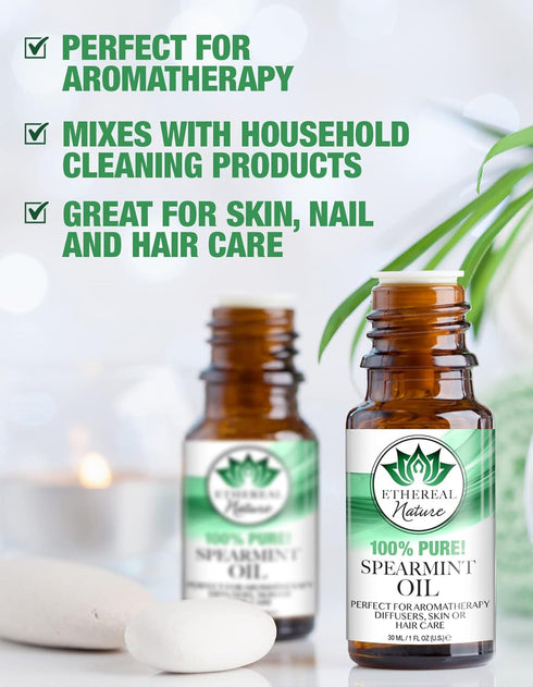 Ethereal Nature 100% Pure Oil, Spearmint, 1.01 Fluid Ounce...