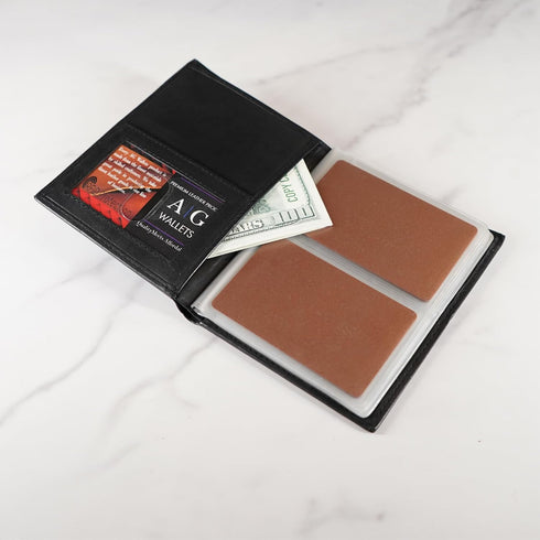 RFID Signal Blocking Leather European Hipster Wallet, Black, 5 x 4.5-Inch...