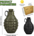 Tactical Toy-Grenade for CS Battle Game,2Pcs Fall Resistant Refillable Fun Impact,Pull Ring Grenade Toy with 20 Foam Ammo for 14+ Outdoor Sport...