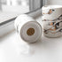 Gold Ceramic Salt and Pepper Shakers with Lids - Modern Salt and Pepper Shaker Set...