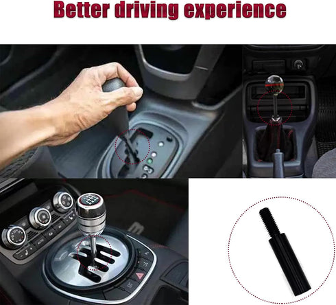 2 Inch Shift Knob Extender for Honda Acura Civic Car Manual Gear Shifter Lever Extension Black M10X1.5...