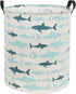 HIYAGON Kids hamper Shark Baby Boys Hamper Kids laundry Hamper Basket Cute Toy Storage Basket Bin Nursery Hamper Girls Shark room Decor (Blue Shar...