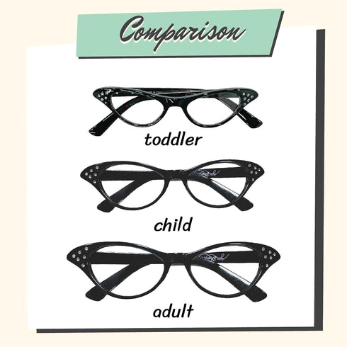 Hip Hop 50's Shop Womens Cat Eye Rhinestone Glasses...