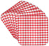 3dRose Red and White Gingham Pattern - Retro Checks Checkered Checked Rustic Italian Kitchen Dining Theme - Soft Coasters, Set of 8 (CST_113016_2)...