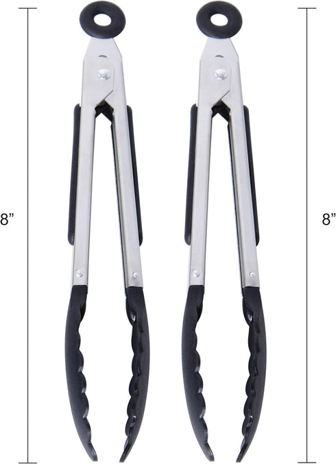 Farberware Classic Mini Nylon Tipped Tongs, Set Of 2, Black...