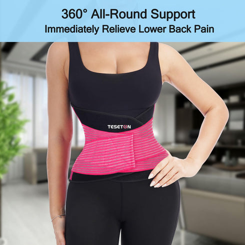 Back Support Brace Belt for Men & Women, Breathable Lumbar Support Belt, scoliosis back brace, Waist Relax Lower Back Pain & Sciatica Pain Relief ...
