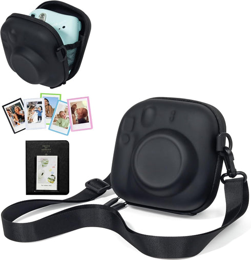 CAIYOULE Camera Case for Fujifilm Instax Mini 12/11/99/90/7+ Evo fuji Instant Camera Bag and Mini 3 inch Photo Album and Magnetic Pocket Picture F...