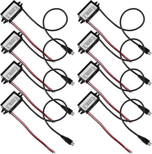 Weewooday 2 Pieces 12V to 5V Converter DC-DC Buck Module Micro USB Power Adapter Car Power Converter Regulator...