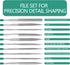 Millousong Hand File Set,Diamond Needle Files 6.3' /10 Shapes for Metal,Plastic,Wood,3D Printer Basic Suite for home and office with box...