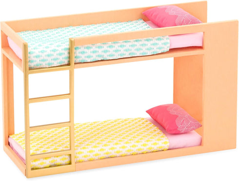 Lori – Bunk Bed Set for Mini Dolls – Bedroom Furniture for 6-Inch Dolls – Dollhouse Accessories – Toys for Kids – 3 Years + – Urban Chic Bunk Bed...