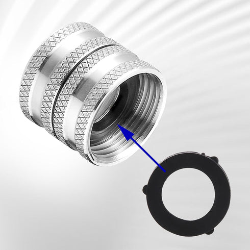 M MINGLE Garden Hose Adapter, Male to Male, Female to Female, 3/4 Inch Stainless Steel Connector, 4-Pack with Extra 4 Washers...
