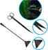 Aquarium Scissor Tweezers Spatula Tool - 4 in 1 Stainless Steel Aquatic Plants Aquascaping Tools Set for Fish Starter Kits & Aquariums Tank(Black)...