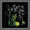 RIOLIS 1240 - Still Life with Martini - Counted Cross Stitch Kit 11.75" x 11.75" Zweigart 14 ct. Black AIDA 12 Colors...