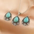 Boho Turquoise Jewelry with Dangle Earrings and Turquoise Necklace for Women Trendy, Handmade Bohemian Western Chunky Necklaces and Statement Earr...