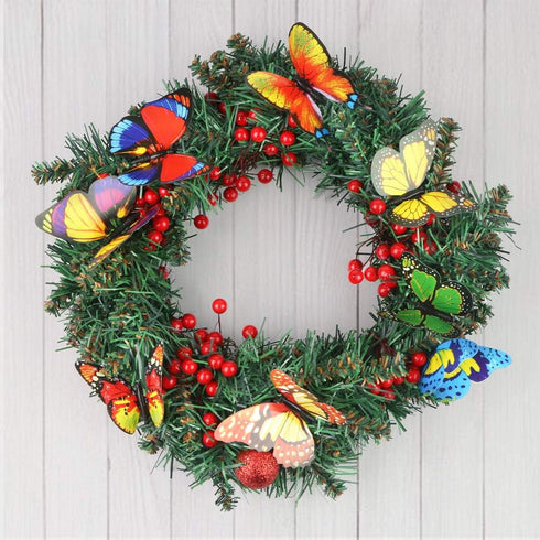 VGOODALL 50pcs Butterfly Garden Decorations, 11.5 inch Plastic Butterfly Stakes Ornaments Artificial Butterflies for Flower Bouquet Arrangements C...