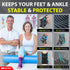 BLITZU Ankle Brace for Women, Men, Plantar Fasciitis Relief, Achilles Tendonitis Brace for Sprained Foot, Ankle Compression Sleeve with Strap Blac...